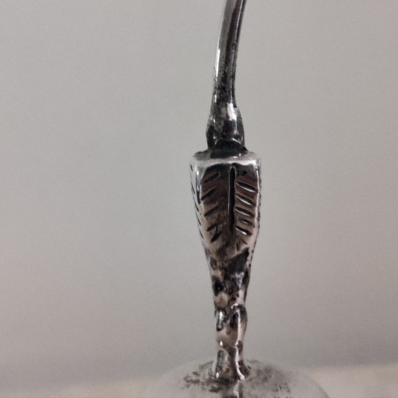 Lotus Flower Hand Bell Sterling Silver - Picture 7 of 12